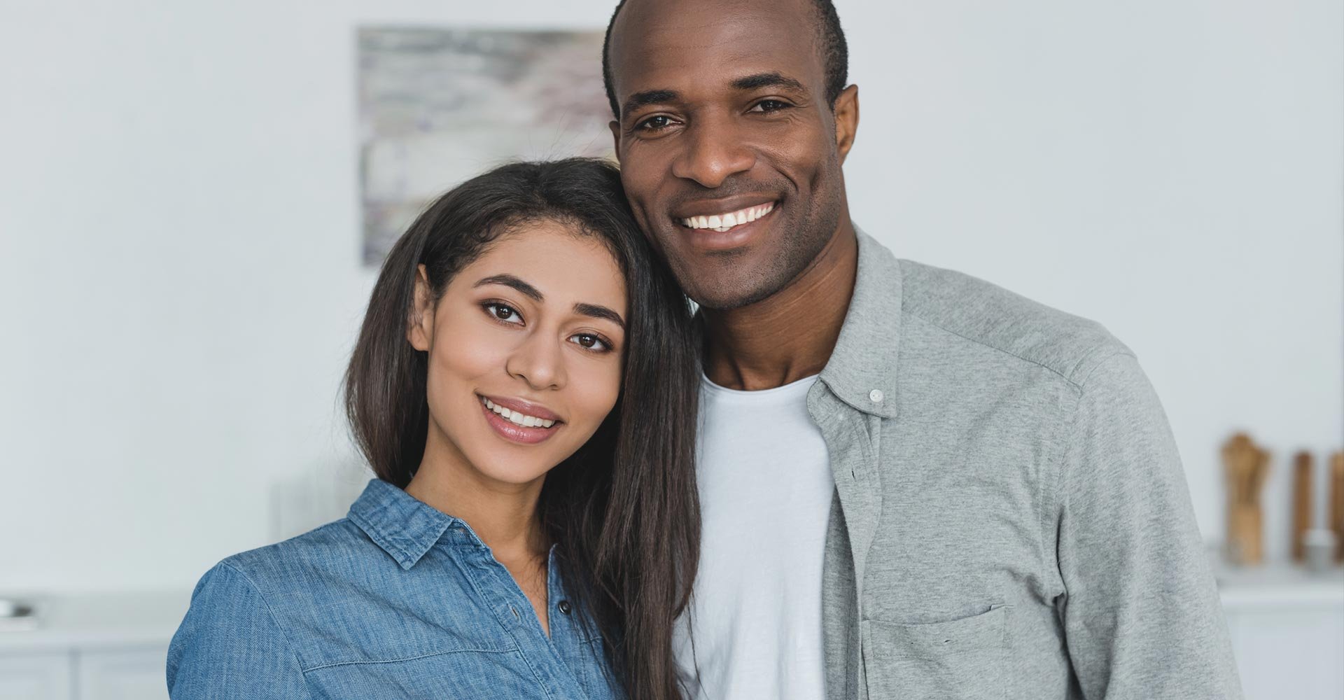 Smiling african american couple